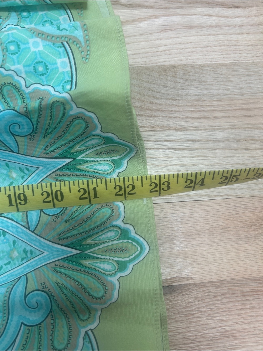 Talbots Paisley Print Skirt in Aqua and Lime - Picture 5 of 5